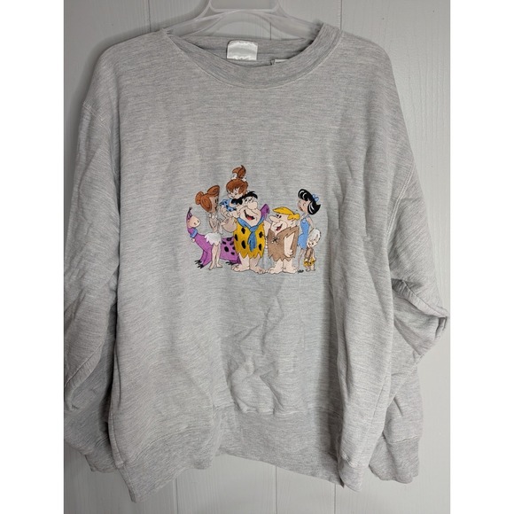 The Flintstones Tops - FLINTSTONES embroidered L sweatshirt vintage Blitzz studios 90's see description